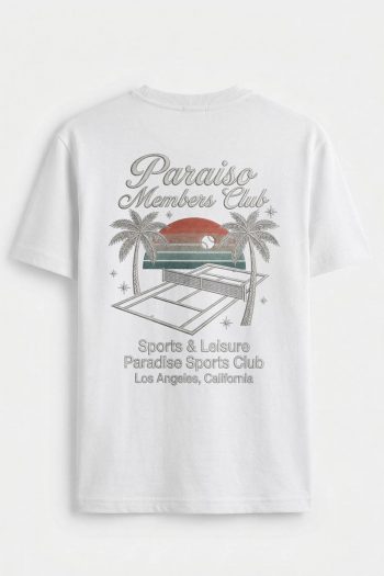 Paraiso Members Club, T-Shirt σε Λευκό Χρώμα