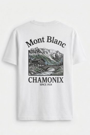 Chamonix Retro, T-Shirt σε Λευκό Χρώμα