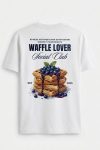 Waffle Lover, T-Shirt σε Λευκό Χρώμα