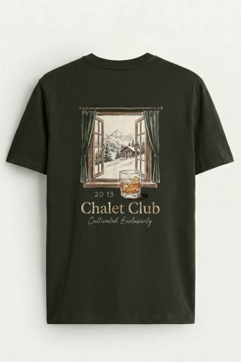 Chalet Club, T-Shirt σε Χακί Χρώμα
