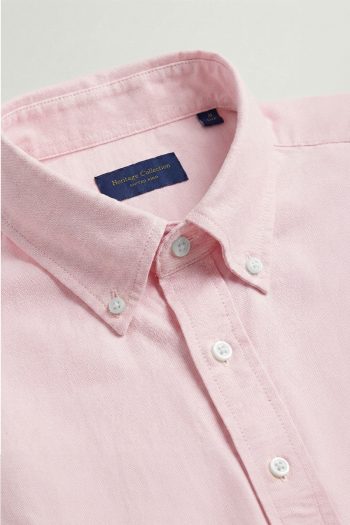 Πουκάμισο Ανδρικό Oxford Regular Fit σε Ροζ Χρώμα