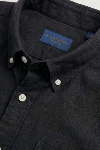 Πουκάμισο Βαμβακερό Regular Fit - Easy Iron Black2_01