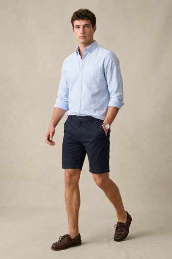 Σετ Πουκάμισο Oxford Γαλάζιο & Βερμούδα Chino Μπλε