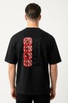 Oversized T-Shirt σε Μαύρο Χρώμα, Lucky Dice Stack