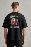 Oversized T-Shirt σε Μαύρο Χρώμα, Oceanside Red Beach Van Back