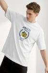 Oversized T-Shirt σε Λευκό Χρώμα με σχέδιο, Amalfi Lemon