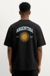 Oversized T-Shirt σε Μαύρο Χρώμα, Argentina Sun Varsity