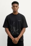 Oversized T-Shirt σε Μαύρο Χρώμα με σχέδιο, Botanical Line Art