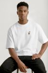 Oversized T-Shirt σε Λευκό Χρώμα με σχέδιο, Toucan Pocket Badge