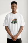 Oversized T-Shirt σε Λευκό Χρώμα με σχέδιο, Surf School Car