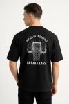 Oversized T-Shirt σε Μαύρο Χρώμα, Emergency Basketball Hoop