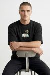 Oversized T-Shirt σε Μαύρο Χρώμα με σχέδιο, Palm Camper