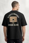 Oversized T-Shirt σε Μαύρο Χρώμα, Emergency Basketball Hoop Golden