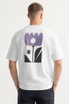 Oversized T-Shirt σε Λευκό Χρώμα, Abstract Flower Icon