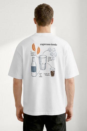 Oversized T-Shirt σε Λευκό Χρώμα, Espresso Tonic Recipe
