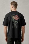 Oversized T-Shirt σε Μαύρο Χρώμα, United Kind Flower Stems
