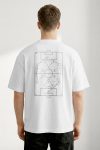 Oversized T-Shirt σε Λευκό Χρώμα, Football Strategy Diagram