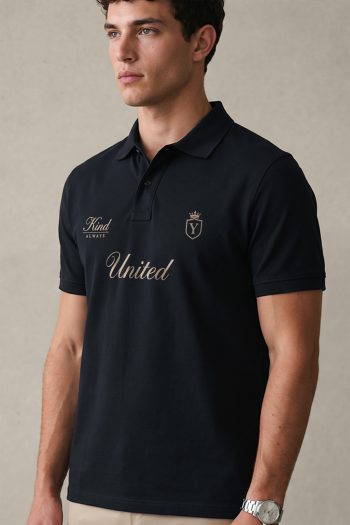 Κοντομάνικο Polo σε Μπλε Χρώμα, Kind United Crest