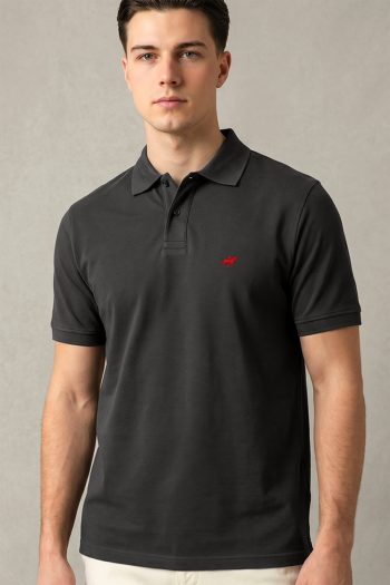 Ανδρική Μπλούζα Polo σε Iron Grey Χρώμα, Red Rider Icon