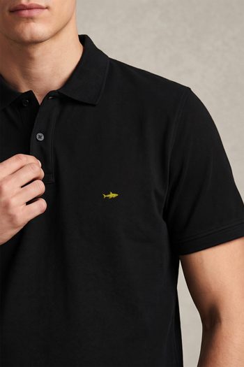 Ανδρική Μπλούζα Polo σε Μαύρο Χρώμα, Tiny Shark Icon