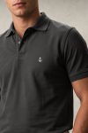 Ανδρική Μπλούζα Polo σε Iron Grey Χρώμα, White Anchor Icon