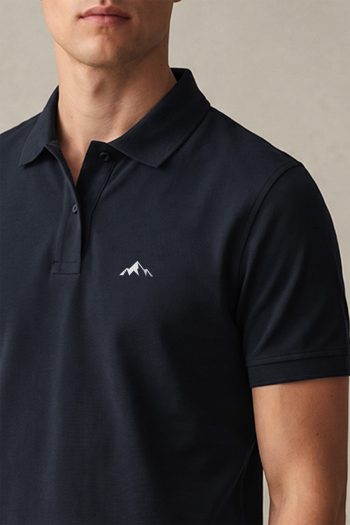 Κοντομάνικο Polo σε Μπλε Χρώμα, Mountain Peak Icon