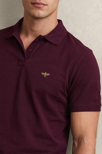Ανδρικό Polo Μπλουζάκι σε Μπορντώ Χρώμα, Gold Bee Mark