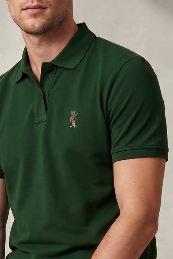 Polo Κοντομάνικο σε Πράσινο Χρώμα, Tiny Elephant Character