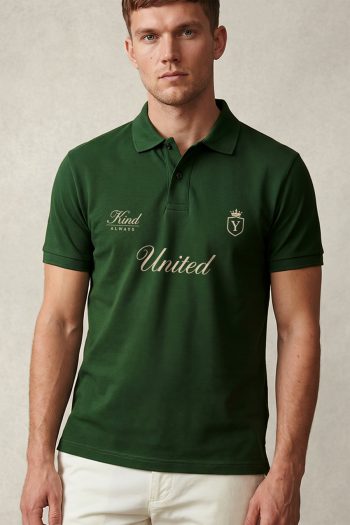 Κοντομάνικο Polo σε Πράσινο Χρώμα, Kind United Crest