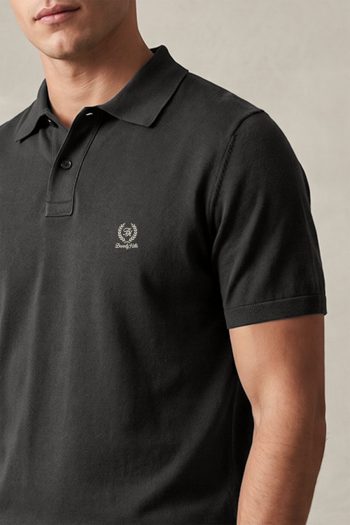 Ανδρική Μπλούζα Polo σε Iron Grey Χρώμα, Round Beverly Badge