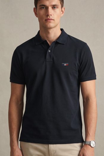 Polo Ανδρικό σε Μπλε Χρώμα, France Mini Label