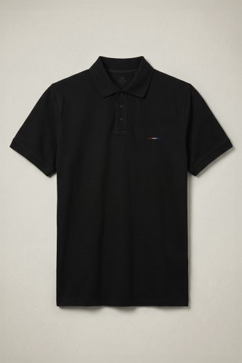 Ανδρική Μπλούζα Polo σε Μαύρο Χρώμα, Small France Flag