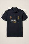 Polo Κοντομάνικο σε Μπλε Χρώμα, France Paris Varsity