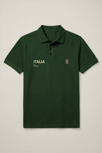 Ανδρικό Premium Polo σε Πράσινο Χρώμα, Italia Left Chest