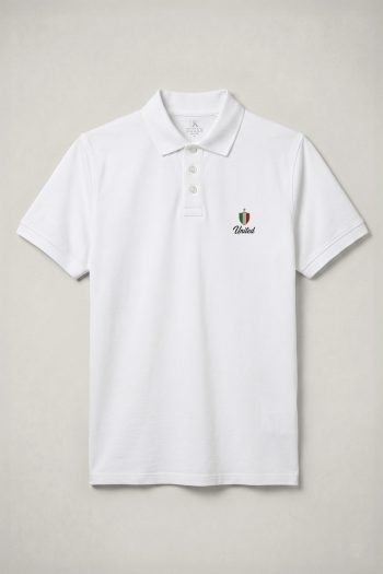 Ανδρικό Premium Polo σε Λευκό Χρώμα, Italia Shield Classic
