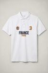 Polo Κοντομάνικο σε Λευκό Χρώμα, France Paris Varsity