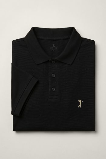 Ανδρική Μπλούζα Polo σε Μαύρο Χρώμα, Golf Figure