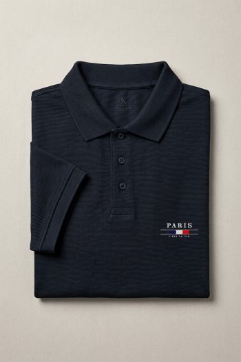 Ανδρική Μπλούζα Polo σε Μπλε Χρώμα, Paris City Label