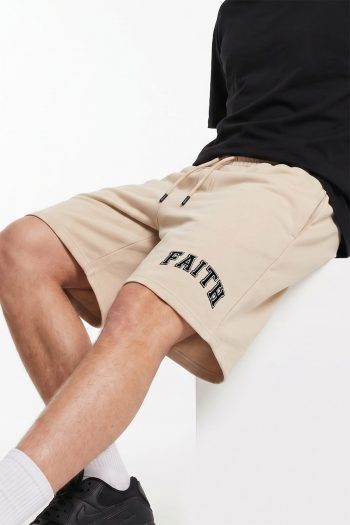 Faith Collegiate, Casual Σορτσάκι σε Εκρού Χρώμα