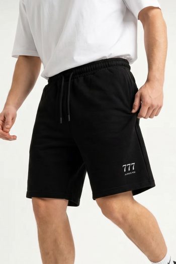 Triple Seven Minimal, Casual Σορτσάκι σε Μαύρο Χρώμα