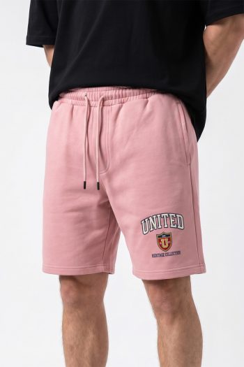 Ανδρικό Σορτς Regular Fit σε Ροζ Χρώμα, United Shield Varsity