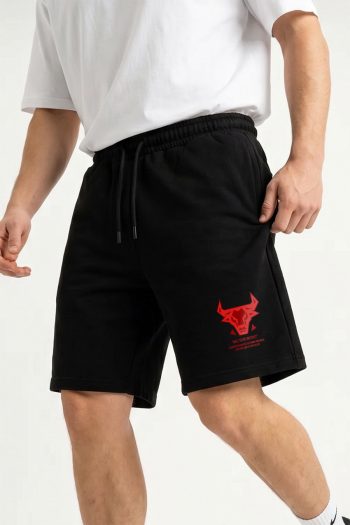 Bull Head Graphic, Ανδρικό Σορτσάκι σε Μαύρο Χρώμα