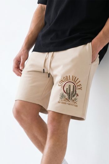 Regular Fit Σορτσάκι σε Εκρού Χρώμα, Sonora Valley Cactus