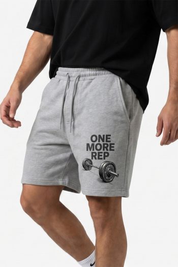 Βερμούδα Ανδρική σε Γκρι Χρώμα, One More Rep Barbell