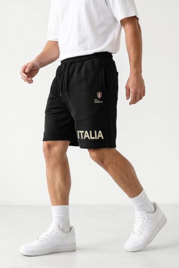 Βερμούδα Ανδρική σε Μαύρο Χρώμα, Italia Bold Hem