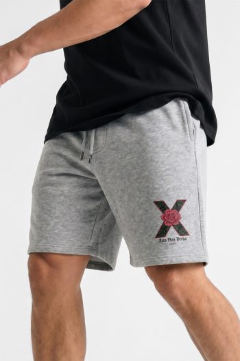 Ανδρικό Σορτς Regular Fit σε Γκρι Χρώμα, Rose X Graphic