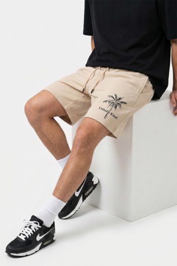 Καλοκαιρινή Βερμούδα σε Εκρού Χρώμα, United Kind Grey Palm