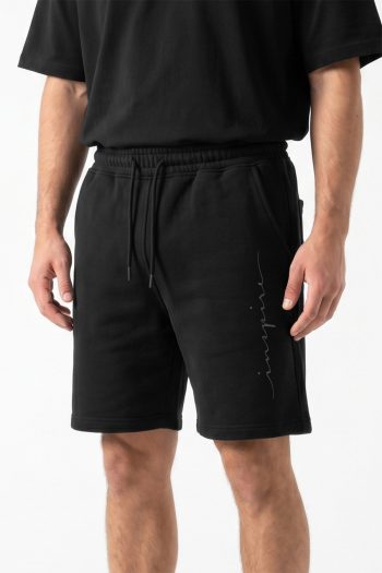Ανδρικό Σορτς Regular Fit σε Μαύρο Χρώμα, Inspire Vertical Signature