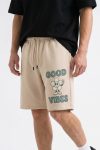 Βερμούδα Ανδρική σε Εκρού Χρώμα, Good Vibes Character