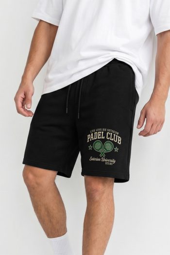 Βερμούδα Ανδρική σε Μαύρο Χρώμα, Padel Club Green